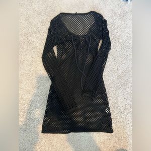 Black swim cover up